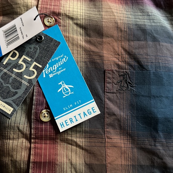 NWT Orginal Penguin Heritage Slim Fit long sleeve buttondown - Picture 2 of 3